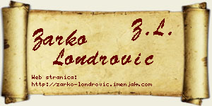 Žarko Londrović vizit kartica